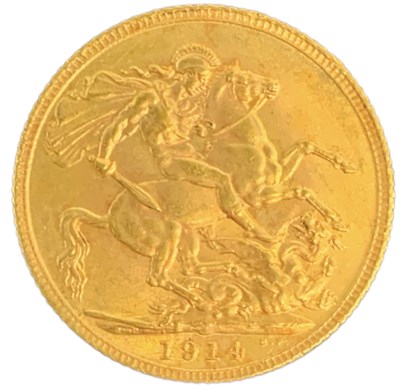Lot 1573 - A George V 1914 full sovereign.