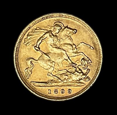 Lot 1601 - A Victoria 1899 half sovereign, old head.