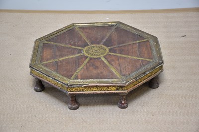 Lot 1054 - An Eastern low table of octagonal form with...