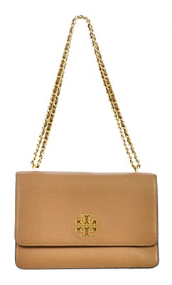 Lot 742 - TORY BURCH; a brown pebbled leather large...