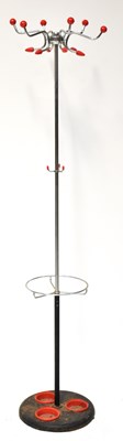Lot 17 - A vintage chrome freestanding coat rack with...