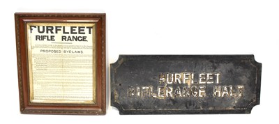 Lot 547 - A substantial cast iron sign with embossed...