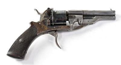 Lot 453 - A Belgian 7mm double action pinfire six shot...