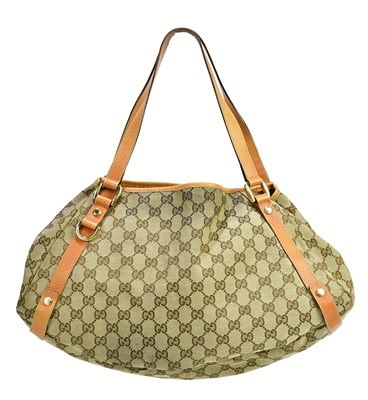 Lot 725 - GUCCI; a MM monogram canvas Abbey Hobo handbag...