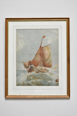 Lot 1652 - A ROSSEL; watercolour, maritime scene, signed...