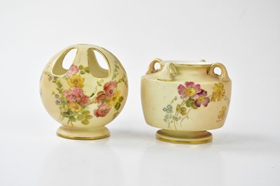 Lot 2822 - ROYAL WORCESTER; a blush ivory pot pourri...