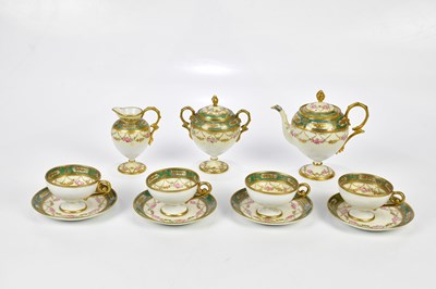 Lot 2856 - NORITAKE; a part tea service painted with...
