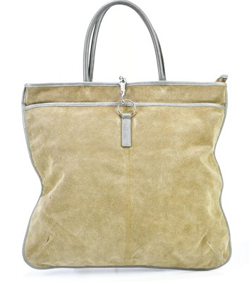 Lot 782 - SEQUOIA; a tan suede tote shopper handbag...