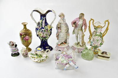 Lot 2808 - ROYAL WORCESTER; a hand painted vase decorated...
