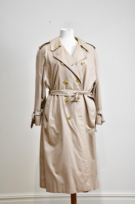 Lot 883 - BURBERRY; a classic lady's beige gaberdine...