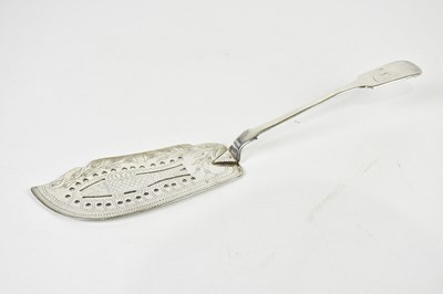 Lot 2330 - A white metal pierced fish slice, approx...