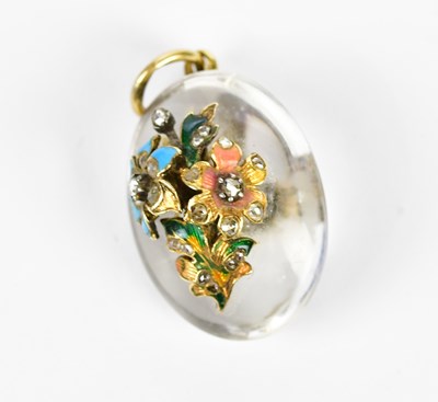 Lot 392 - An unusual rock crystal yellow metal mounted...
