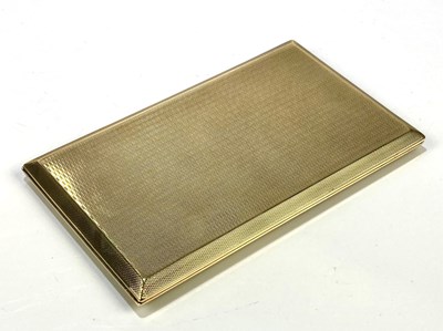 Lot 1 - A 9ct yellow gold cigarette case of...