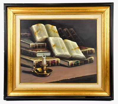 Lot 44 - TORRES PONS; oil on canvas, still life, signed,...