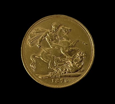 Lot 1578 - A Victoria 1876 full sovereign, young head.