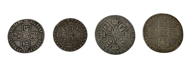 Lot 1633 - A George II shilling dated 1758 and half...