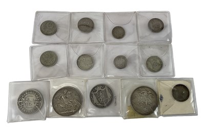 Lot 1621 - A George IV crown dated 1822, a Victorian 1889...