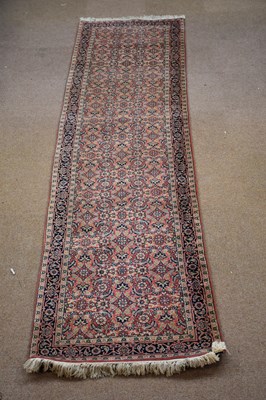 Lot 1212 - A Caucasian hand woven wool runner, worked...