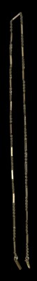 Lot 1466 - A yellow metal necklace, length 49cm, approx 4....
