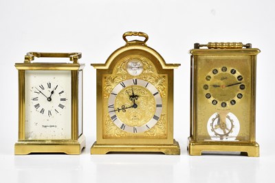 Lot 1499 - MAPPIN & WEBB; a brass cased carriage clock,...