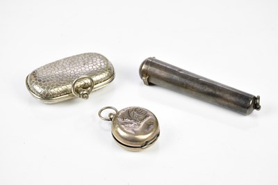 Lot 2200 - A hallmarked silver sovereign holder with...
