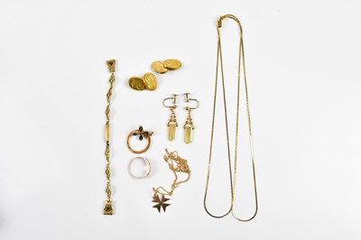 Lot 481 - A pair of 18ct yellow gold cufflinks, approx...