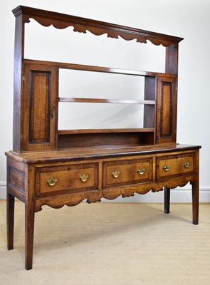 Lot 1165 - An 18th century oak and mahogany crossbanded...