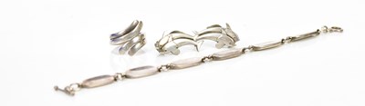 Lot 285 - ARNO MALINOWSKI FOR GEORG JENSEN; a pair of...