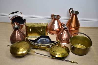 Lot 1414 - A collection of 19th century metalware,...