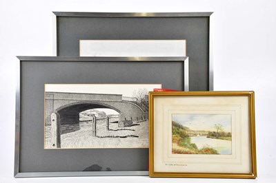 Lot 1640 - M ROYAL; two pencil drawings, Altrincham, and...