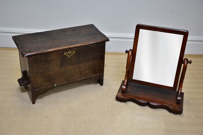 Lot 1094 - A Victorian mahogany toilet mirror and a...