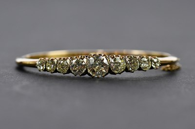 Lot 263 - A stunning yellow metal and diamond set hinged...