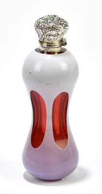 Lot 2376 - A Victorian white metal mounted ruby and...