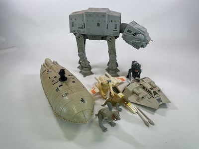 Lot 331 - STAR WARS AT-AT; with X-Wing Fighter, Snow...