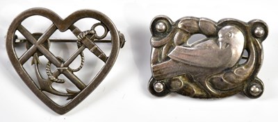 Lot 446 - VILHELM ALBERTUS FOR GEORG JENSEN; a sterling...