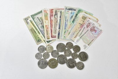 Lot 2616 - A collection of coins and banknotes including...