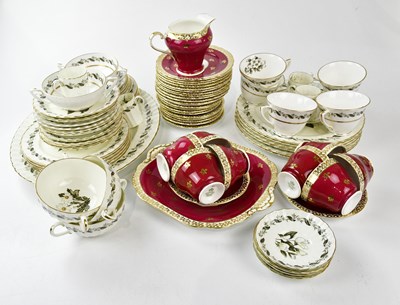 Lot 2846 - ROYAL WORCESTER; a 'Bernina' pattern part tea...