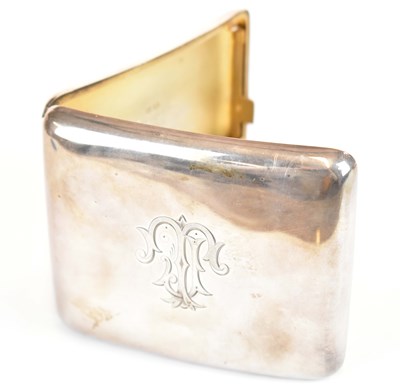 Lot 1020 - A George V hallmarked silver cigarette case...