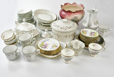 Lot 2853 - FOLEY; a part tea service with floral...