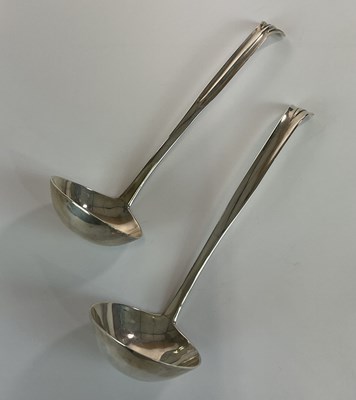 Lot 1026 - A pair of Elizabeth II hallmarked silver sauce...