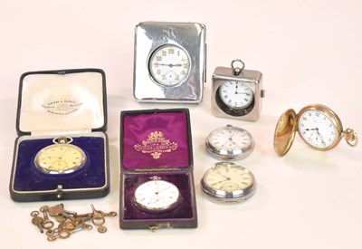 Lot 1298 - A group of five hallmarked silver open face...
