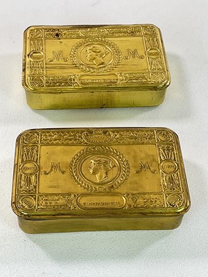 Lot 27 - Two Princess Mary 1914 Christmas tins, one...