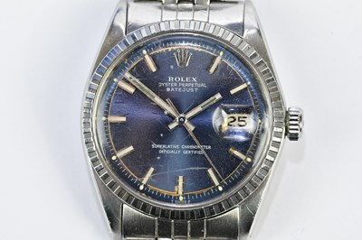 Lot 577 - ROLEX; a vintage gentleman's stainless steel...