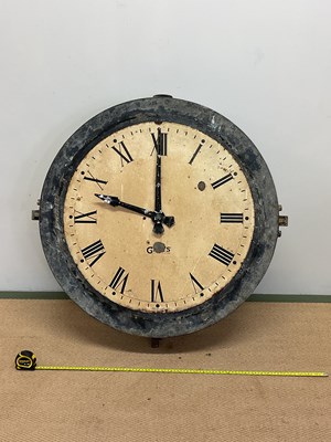 Lot 1334 - GENTS OF LEICESTER; an industrial wall clock...