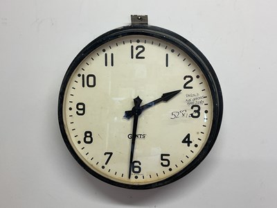 Lot 1337 - GENTS OF LEICESTER; an industrial wall clock...