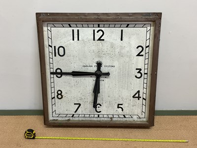 Lot 1342 - SMITHS; English Clock Systems London square...