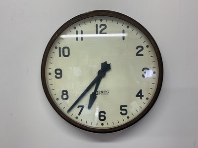 Lot 1344 - GENTS OF LEICESTER, an industrial wall clock...