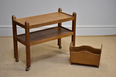 Lot 1157 - ALBERT 'EAGLEMAN' JEFFRAY; an oak two tier...