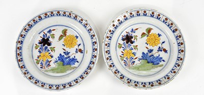 Lot 2746 - A pair of early 18th century Dutch Delft tin...