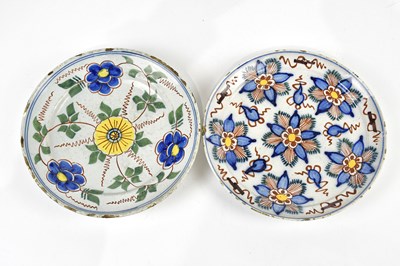 Lot 2759 - Two early 18th century Dutch Delft tin glazed...